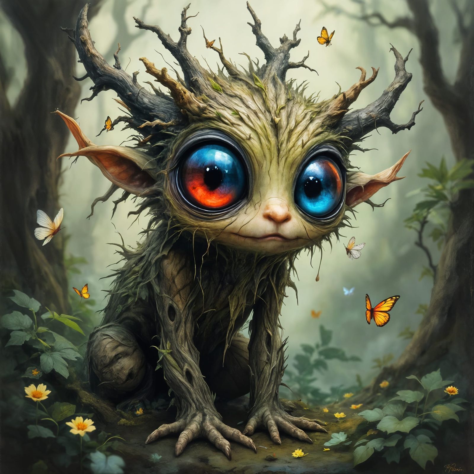 Whimsical Woodland Fey with Changing Eyes
