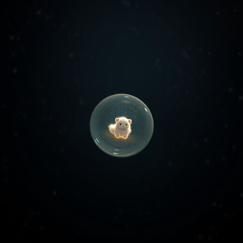 Celestial Dreamscapes: Ethereal Bubble in the Void
