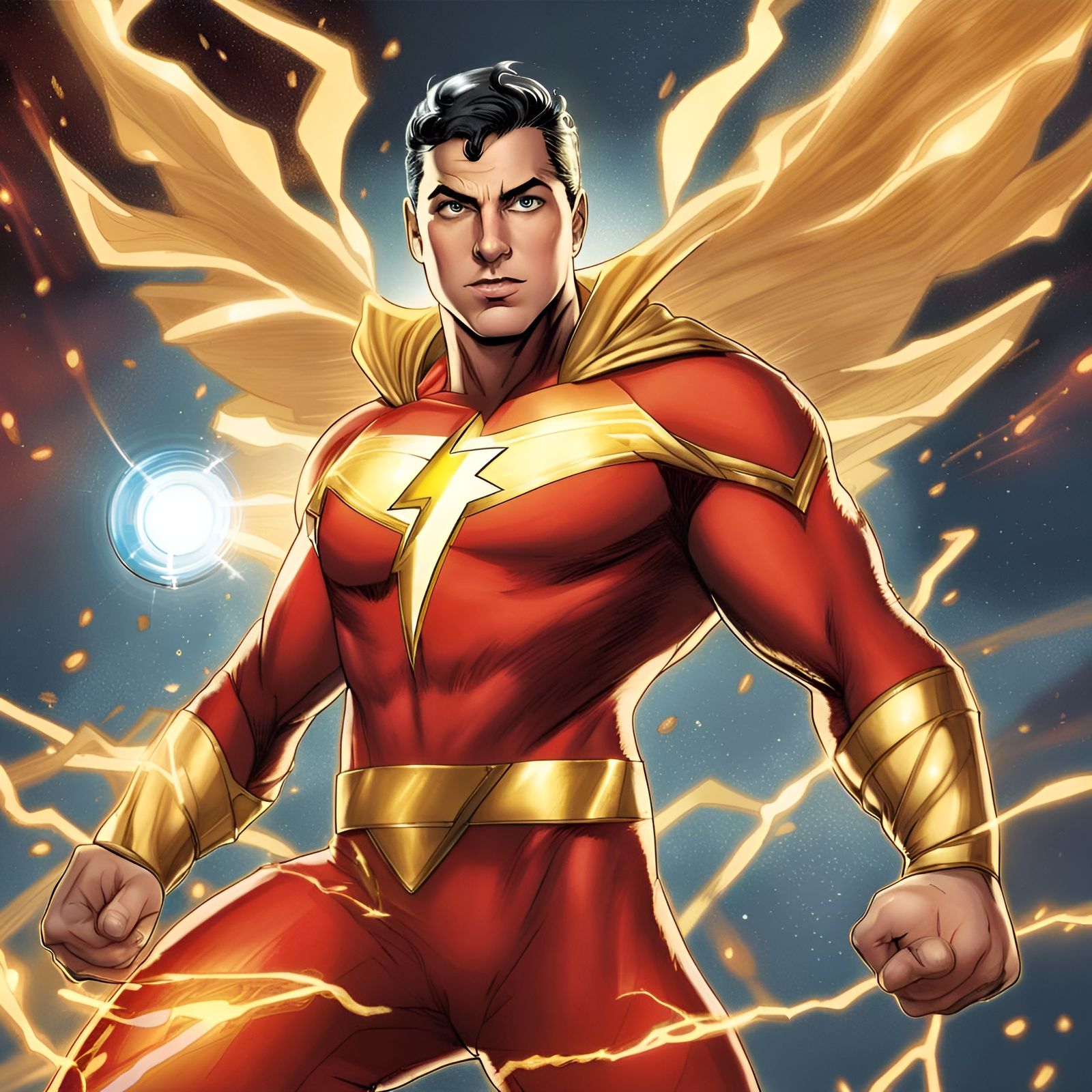 Mighty DC Superhero in Classic Comic Book Style