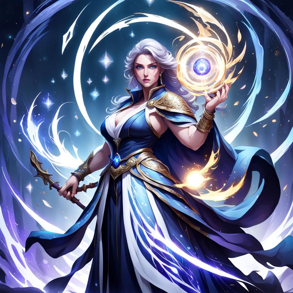 Mythical Woman Healer in Elegant Beauty