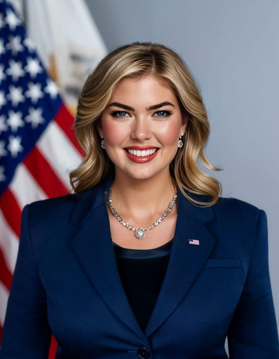 Elegant Vice President Kate Upton in Formal Portrait Photogr...