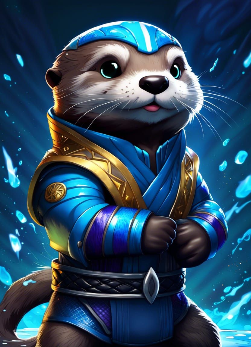Otter Wears Subzero Ninja Gear