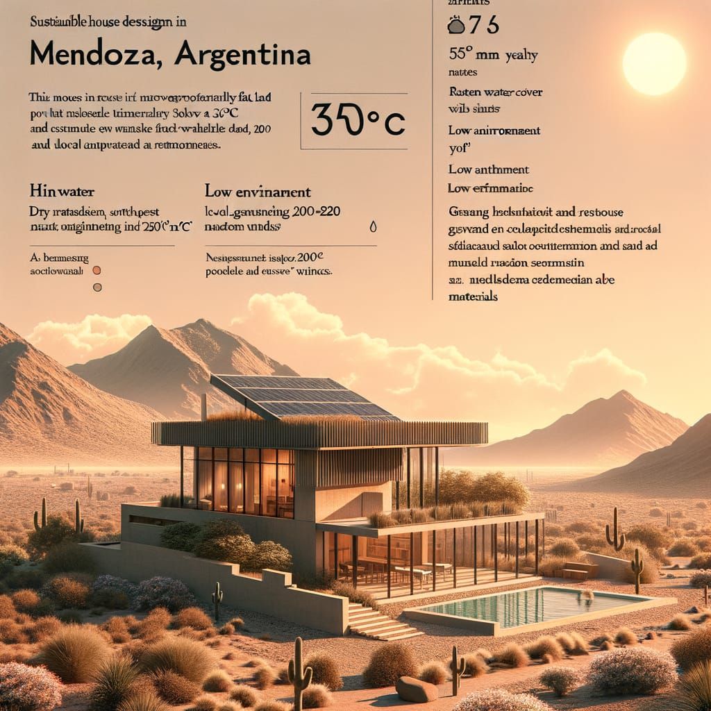 Sustainable Mendoza House Design with Solar Energy