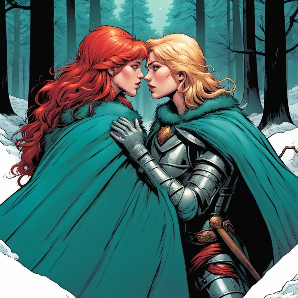 Two Lovers Reunited in the Forest