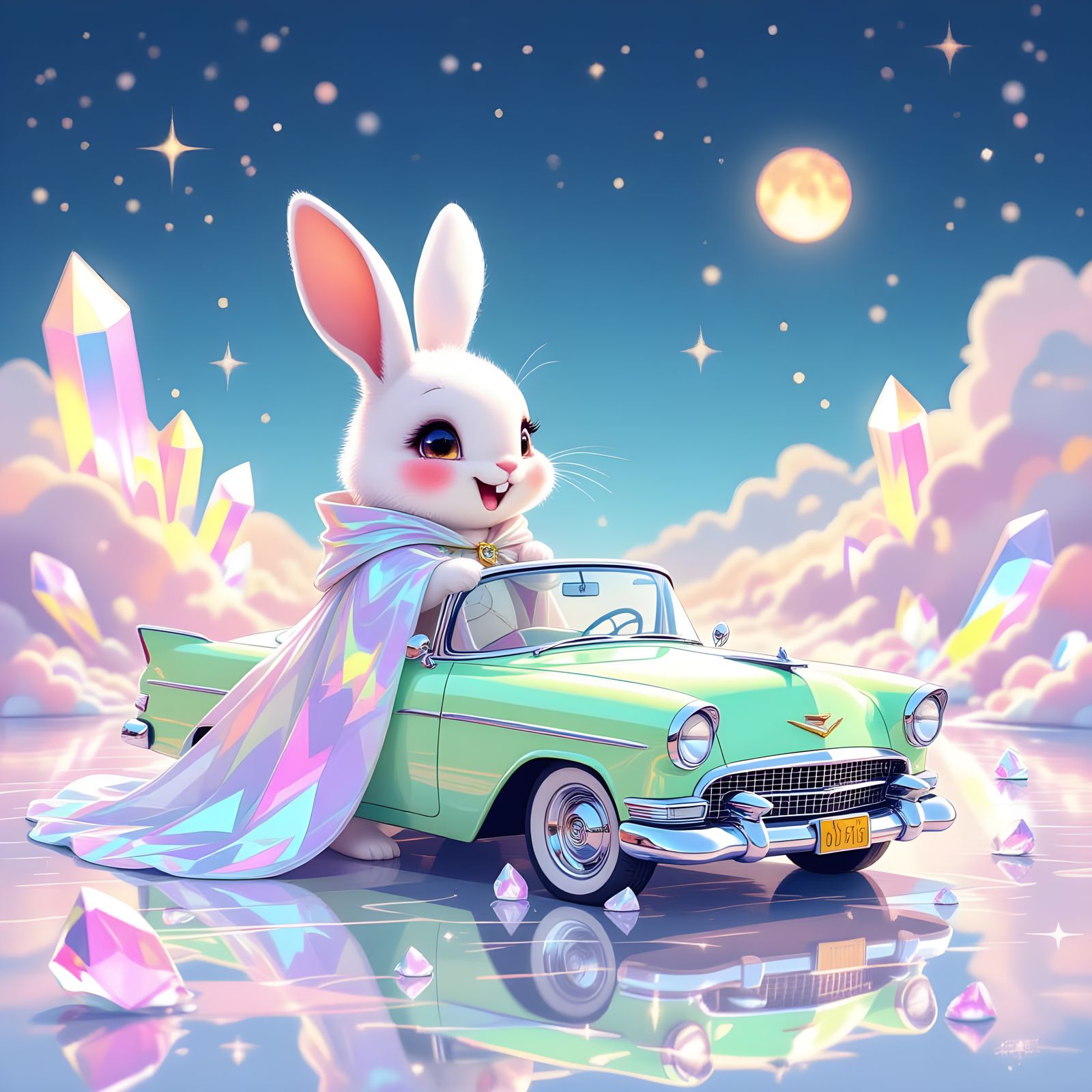 Laughing Bunny Finds Crystal Car on Venus