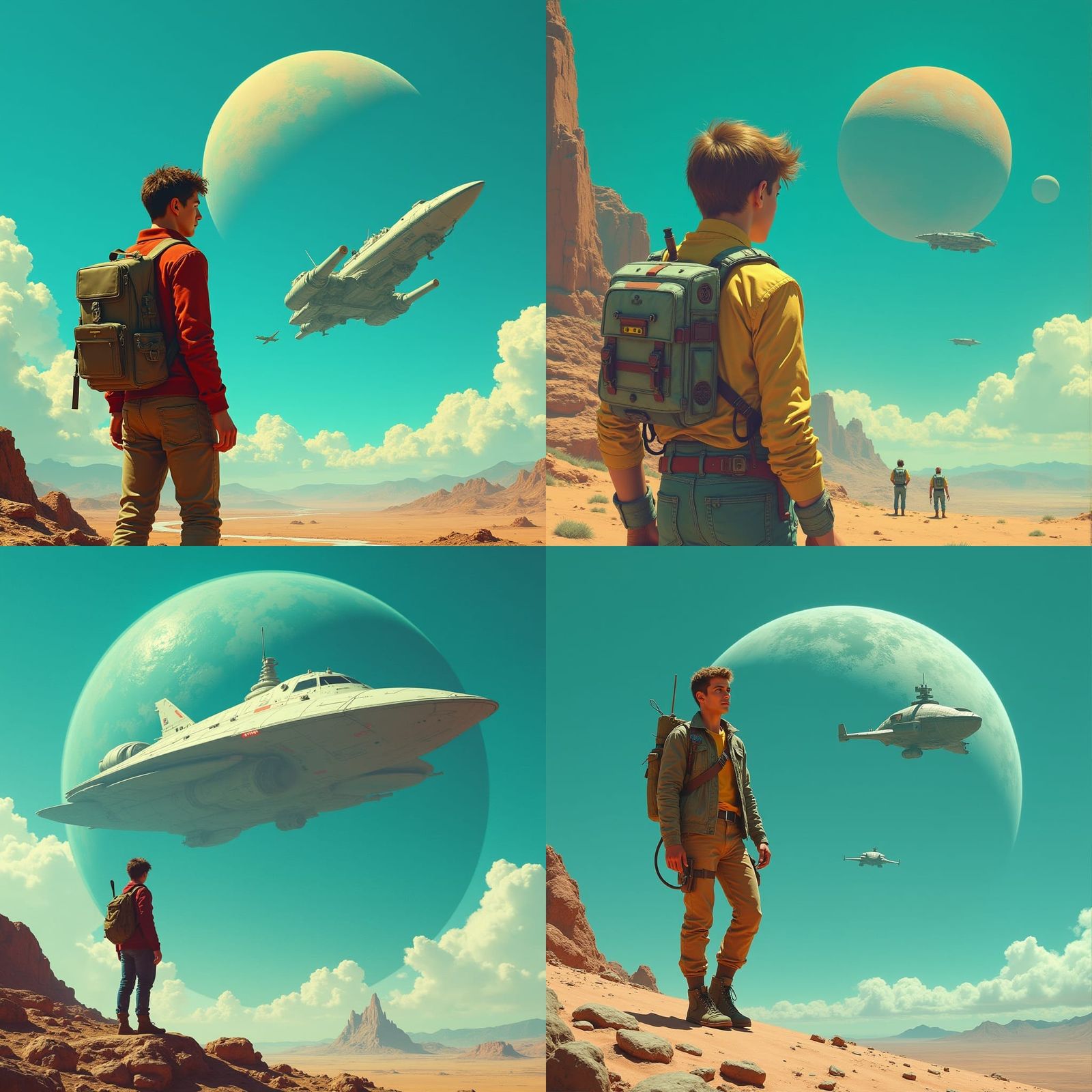 Teenage Space Explorer Discovers Turquoise Galaxy World