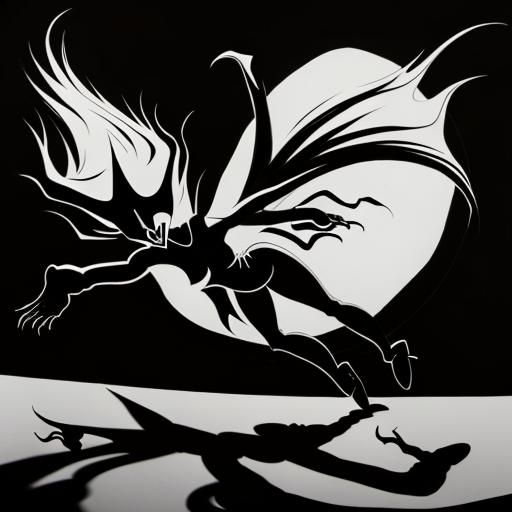 Surrealist Vampire in Flight