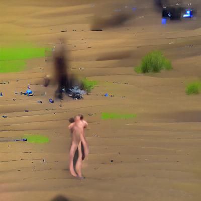 Confident Man Embracing Naked Freedom in High-Resolution