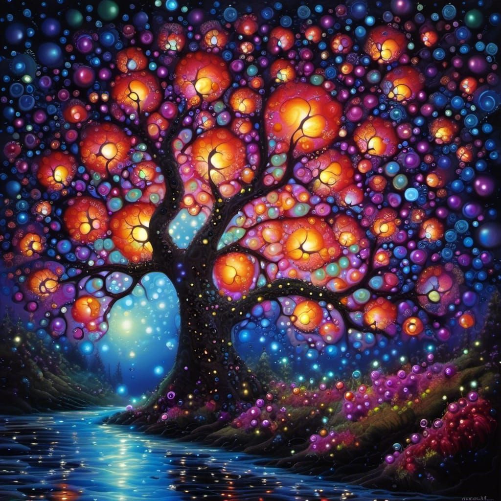 Gothic Fairy in Ethereal Forest, Yarn Art Creation in High D...