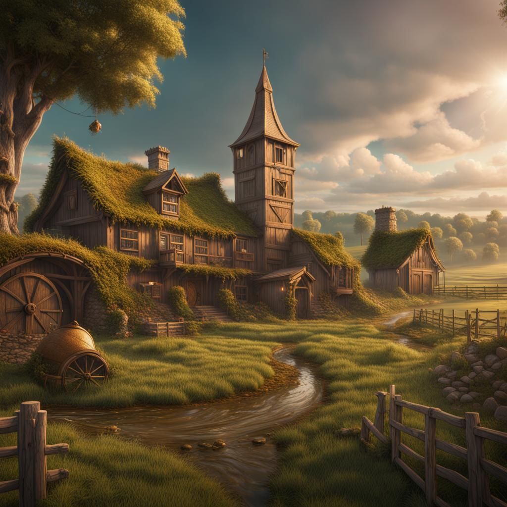 Surreal Estate in Vibrant Fantasy Landscapes