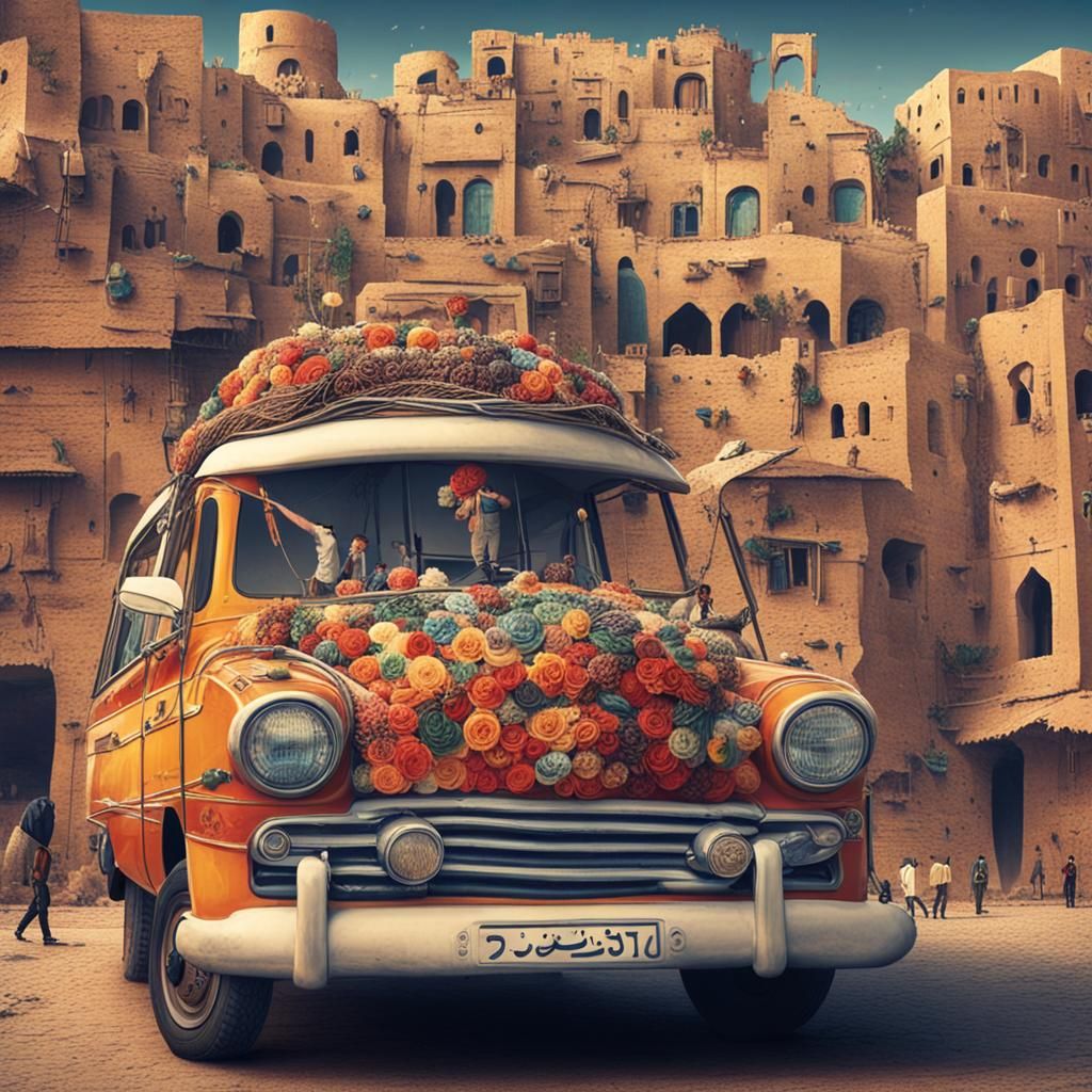 Aging Man Filled with Dread and Exhaustion Carries a Large S...