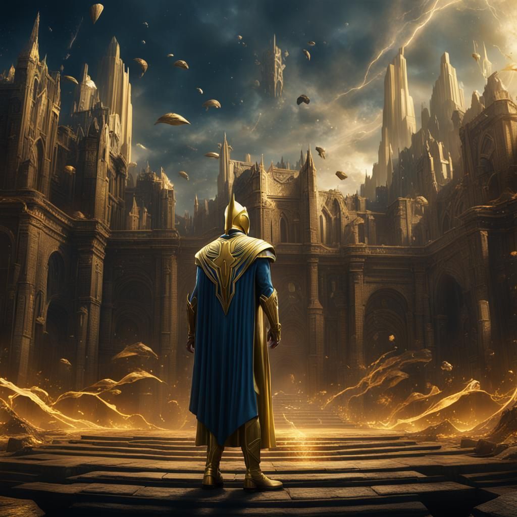 Doctor Fate in Deep Fantasy Landscape