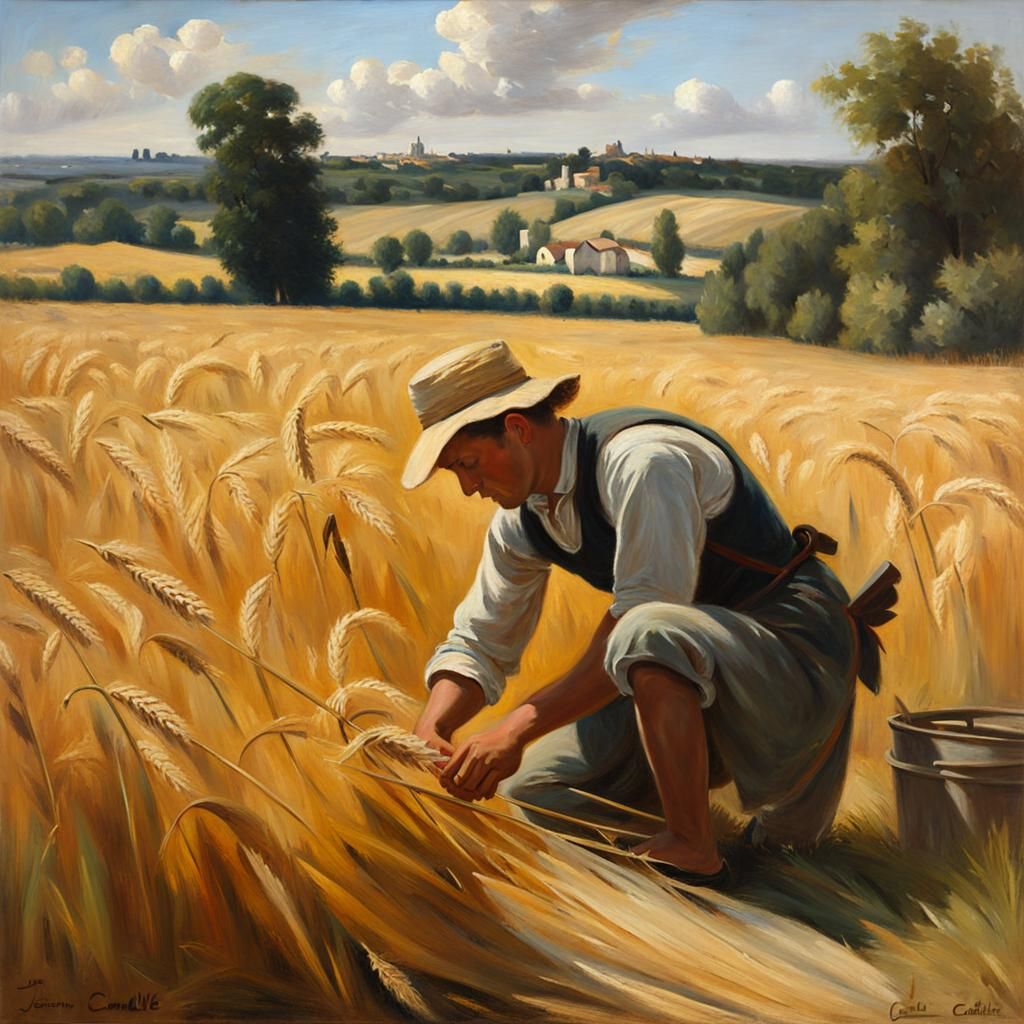 A Painter's Serene Summer Scene in the French Countryside