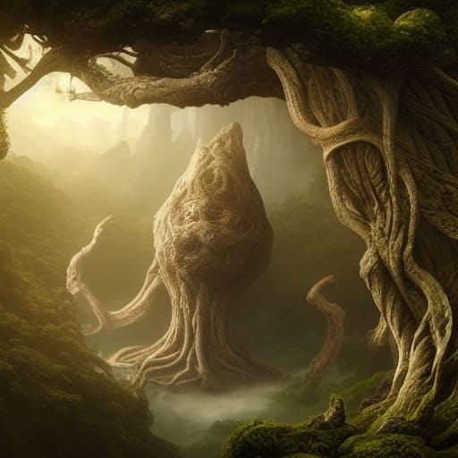 Epic Digital Painting of Yggdrasil's Majestic Glory