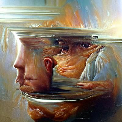A Self-Portrait in Oil Painting