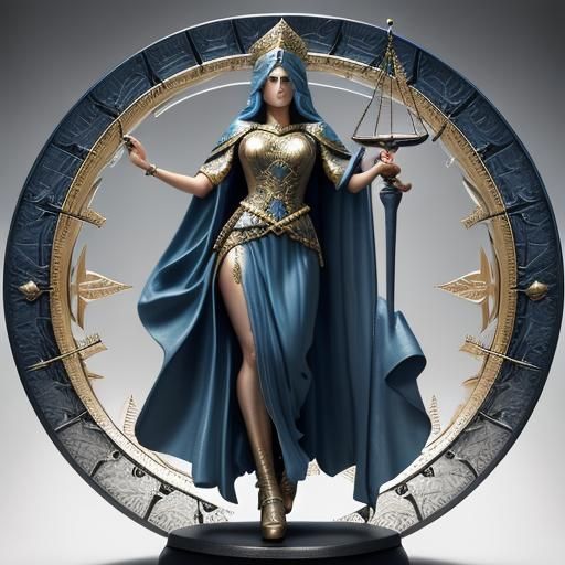 Lady Justice in Hyperrealistic Concept Art