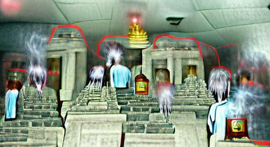 spirits on temple inside someones mind