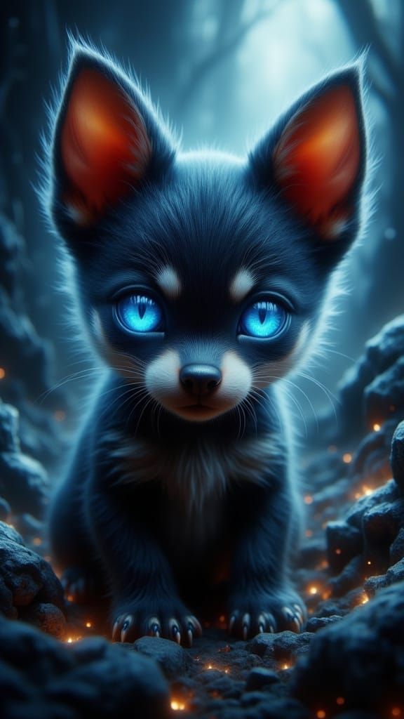 Adorable Baby Chupacabra Staring From Bushes