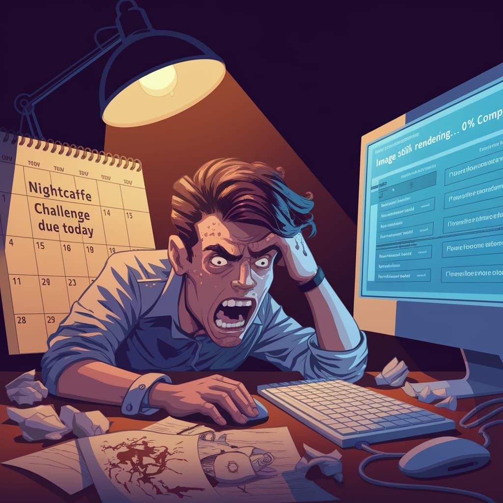 Frantic Inventor Racing Against Deadline