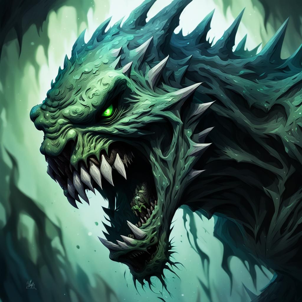 Monstrous Shadow Figure in Dark Fantasy Art