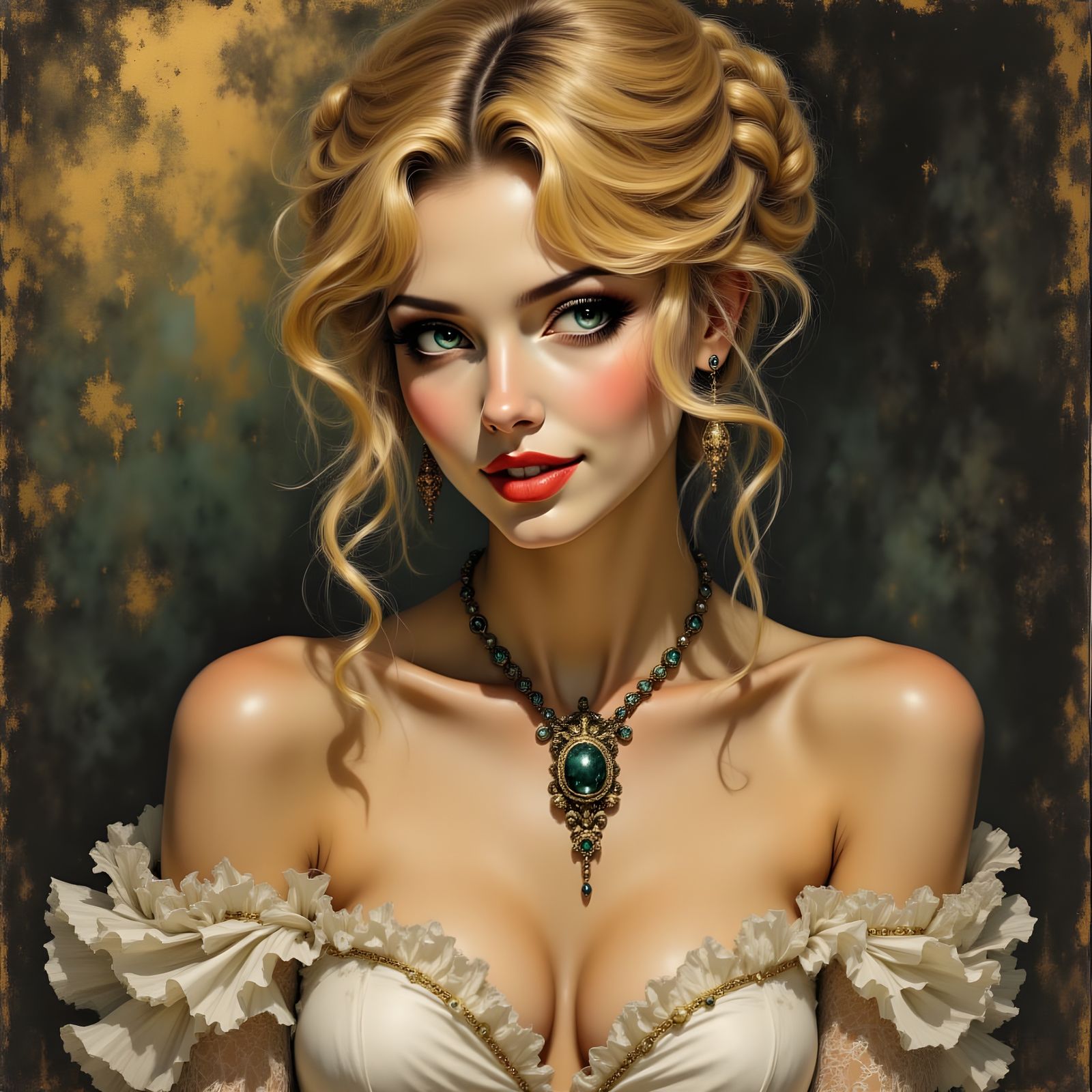 Norse Goddess of Love with Blonde Hair and Blue Eyes