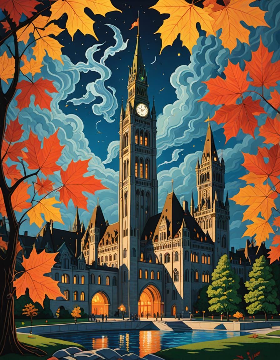 Neo-Surrealist Ottawa: Governance Center of Light and Symbol...