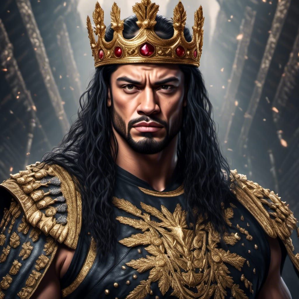 WWE King Roman Reigns Portrait