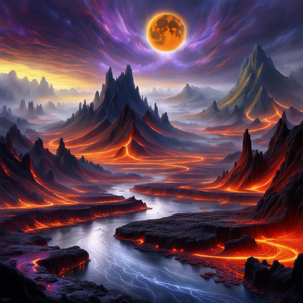 Golden Mountains Under Eternal Eclipse: Golden Rock Formatio...