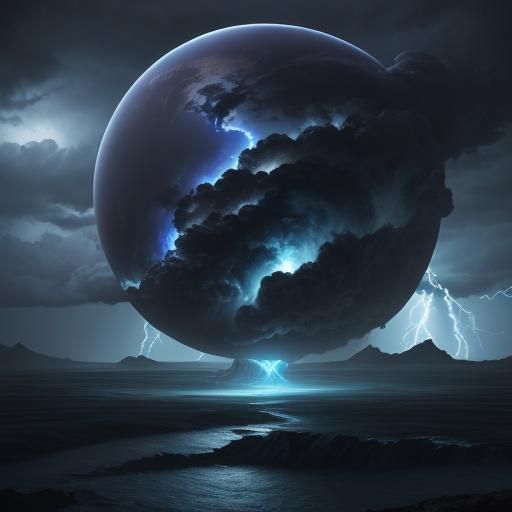 Electric Storm Goddess Shines Above Tornado