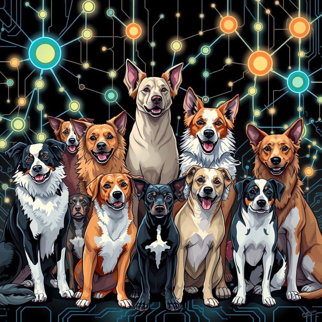 Dogs Thrive in Cyberpunk Neural Network