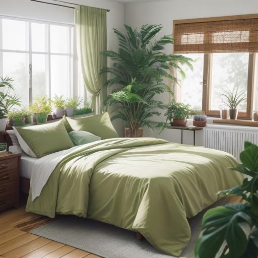 Elegant Olive and Ivory Bedroom Sanctuary