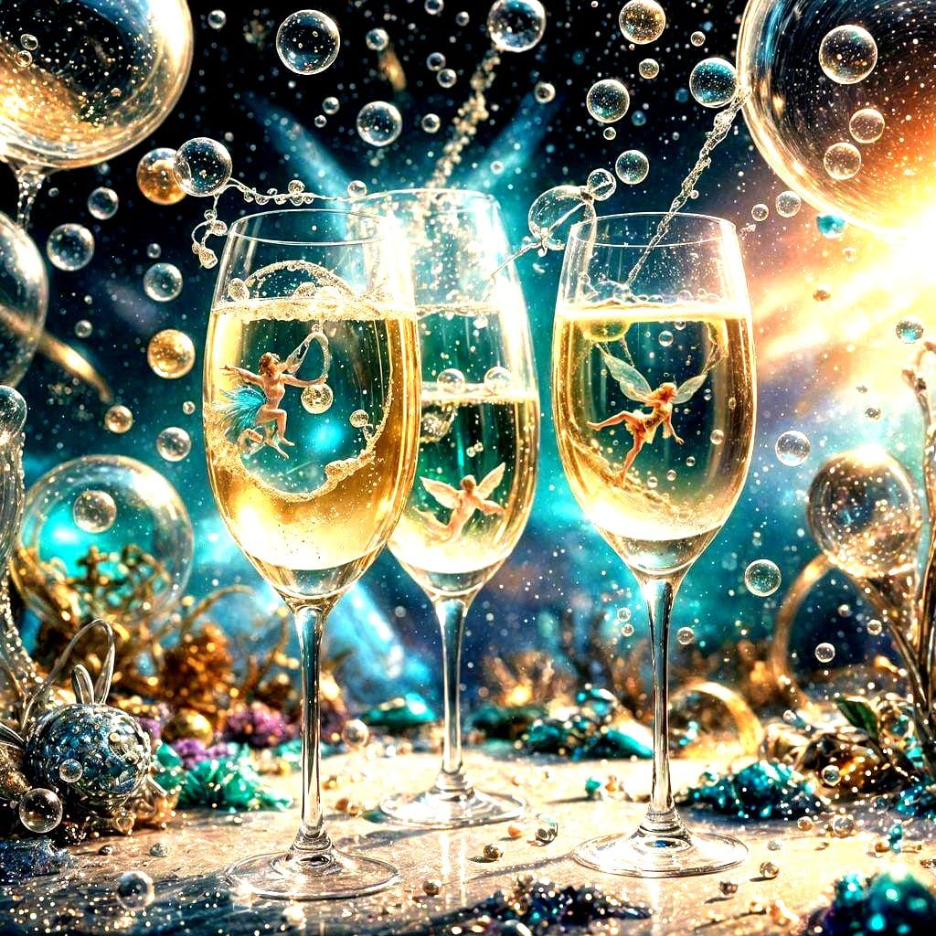 Cosmic Fairies Dance in Bubbly Champagne