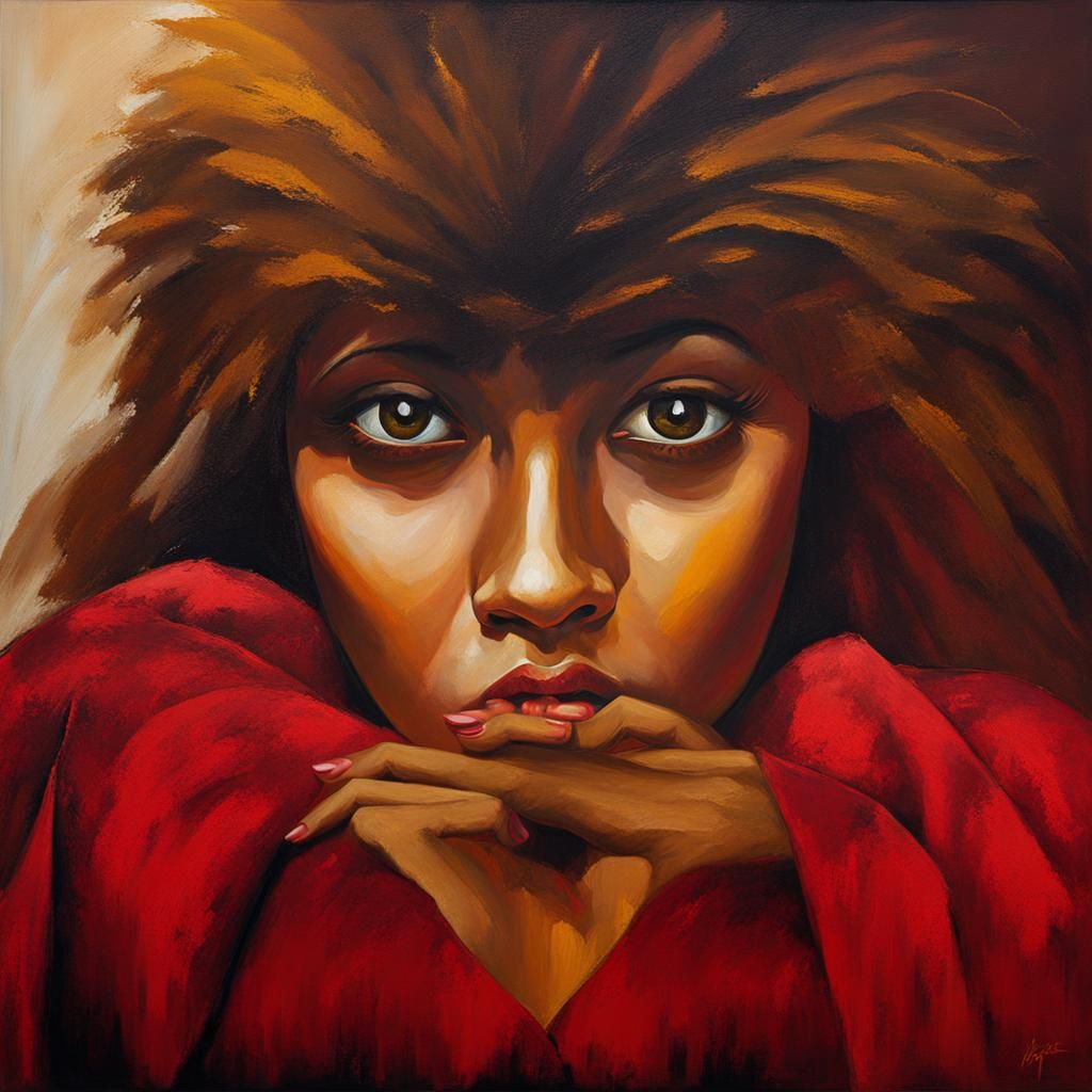 Exquisite Woman in Velvet Opulence