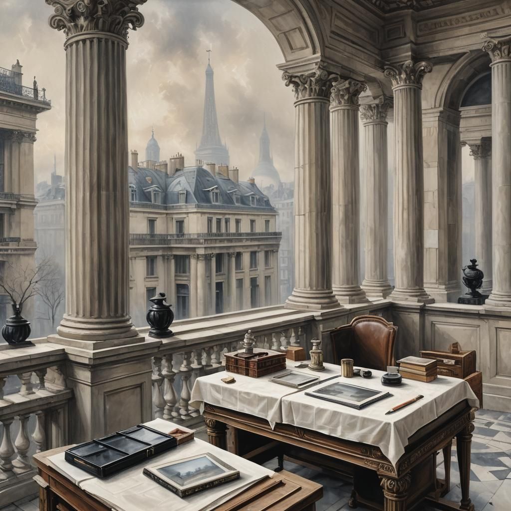 Elegant Brushes in a Bleak Library