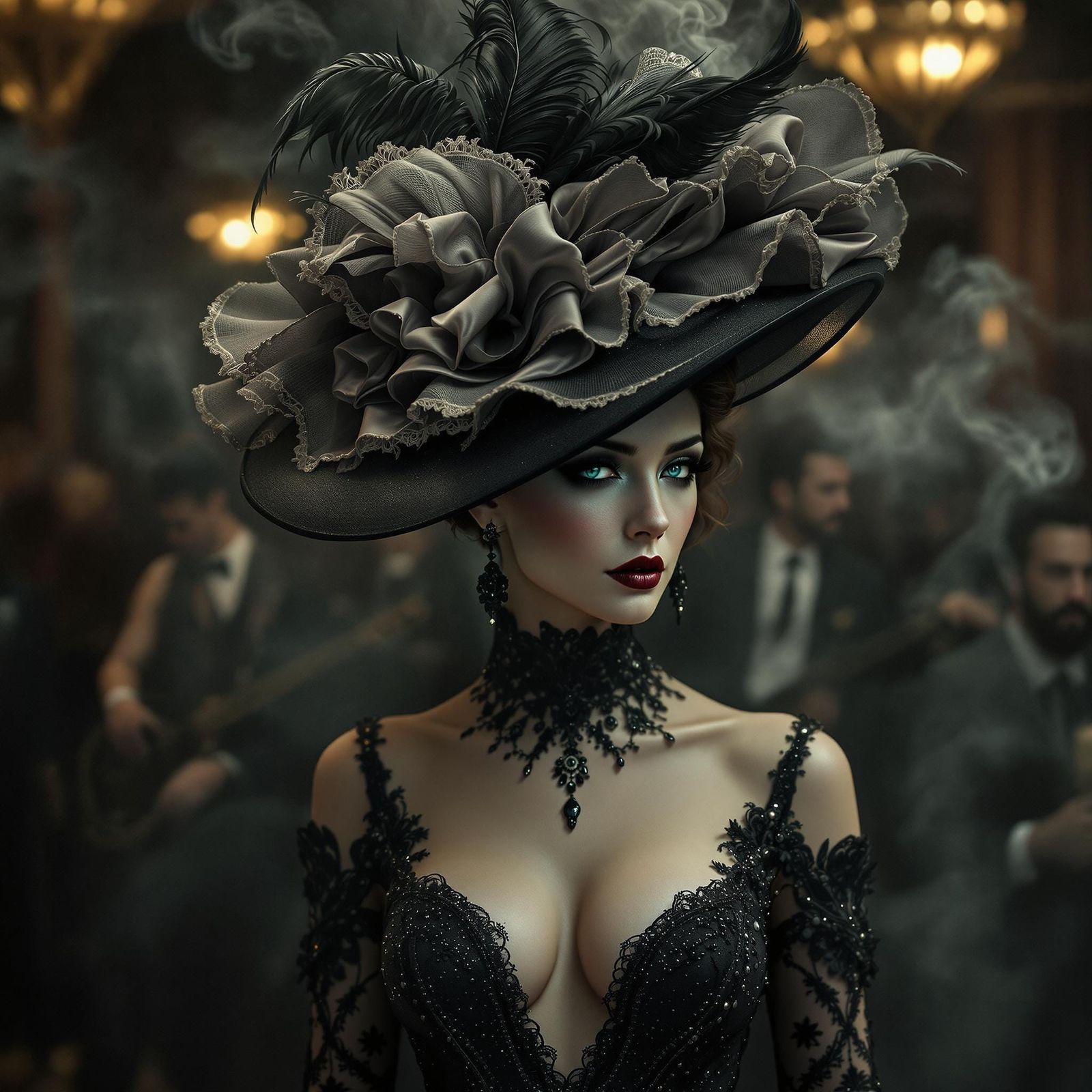 Surreal Vintage Beauty in Speakeasy Glamour