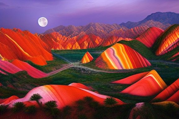 Luminous Night Sky Reveal Over Zhangye Danxia Geopark