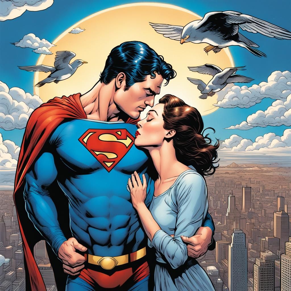Superman Soars in Perfect Comic Book Art
