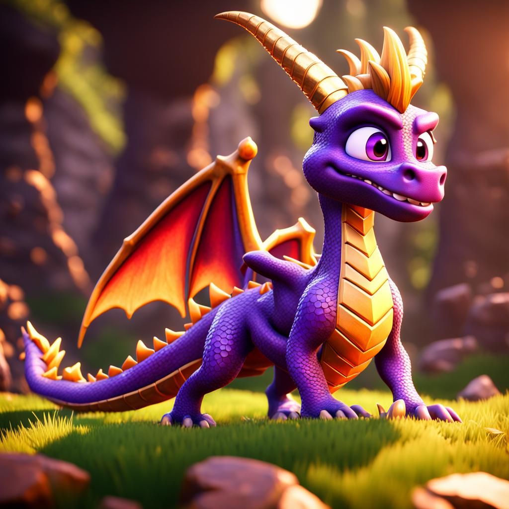 Epic 3D Dragon in Vibrant HDR