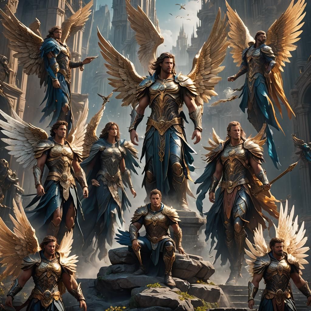 Beautiful male angels