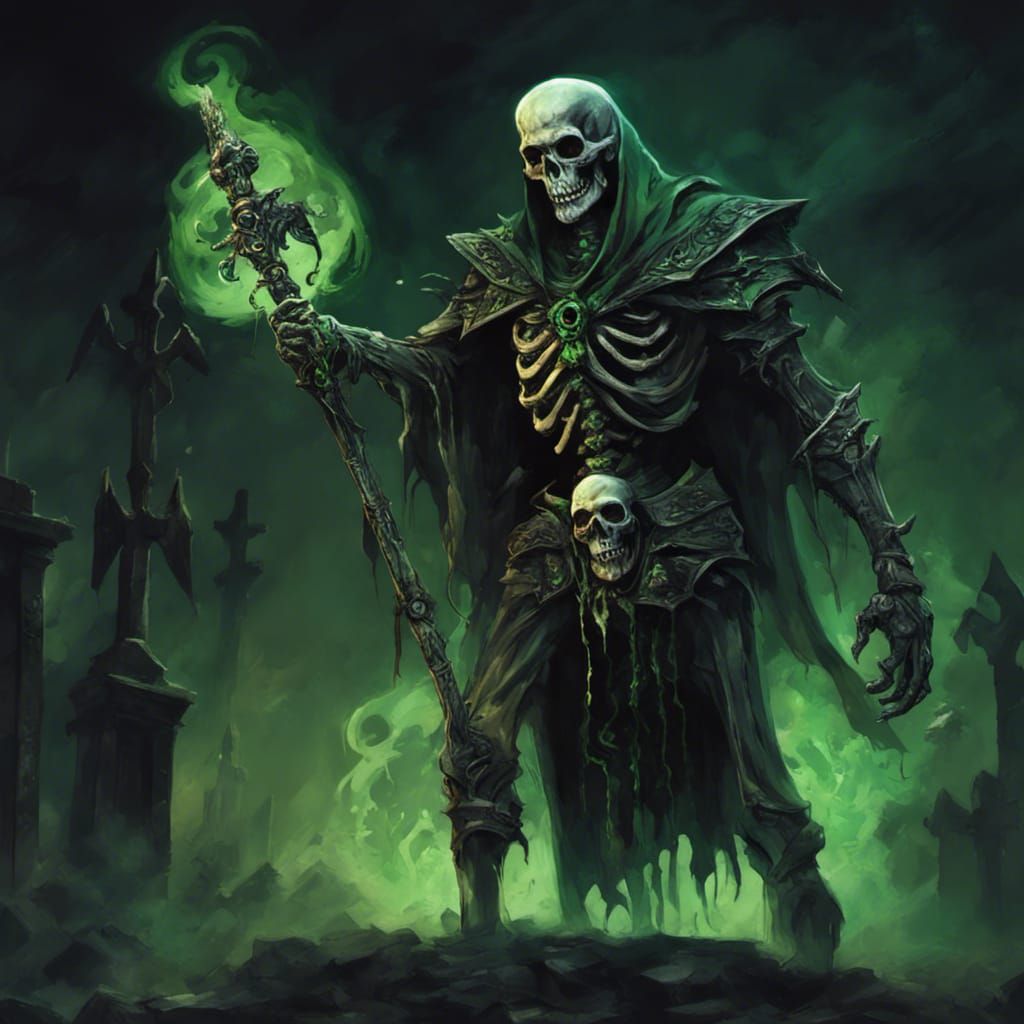 Powerful Necromancer Conjures the Dead in Dark Ritual