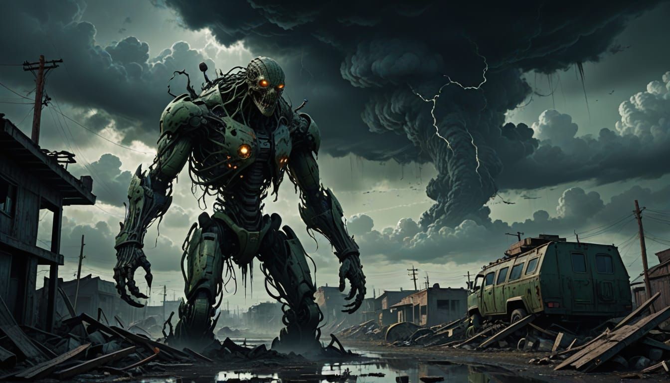 Surreal Post-Apocalyptic Horror in Dark, Muted Colors