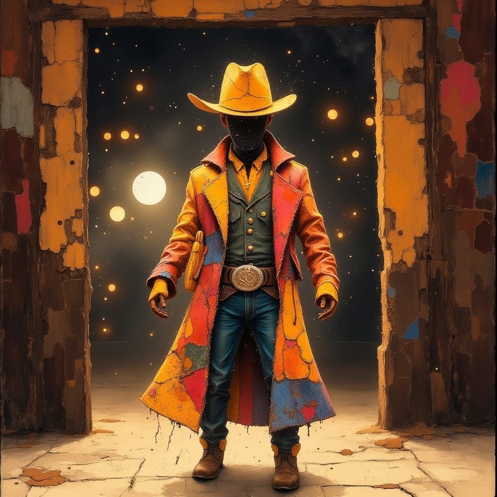 Cowboy in Felt Suit Enters Old West Bar