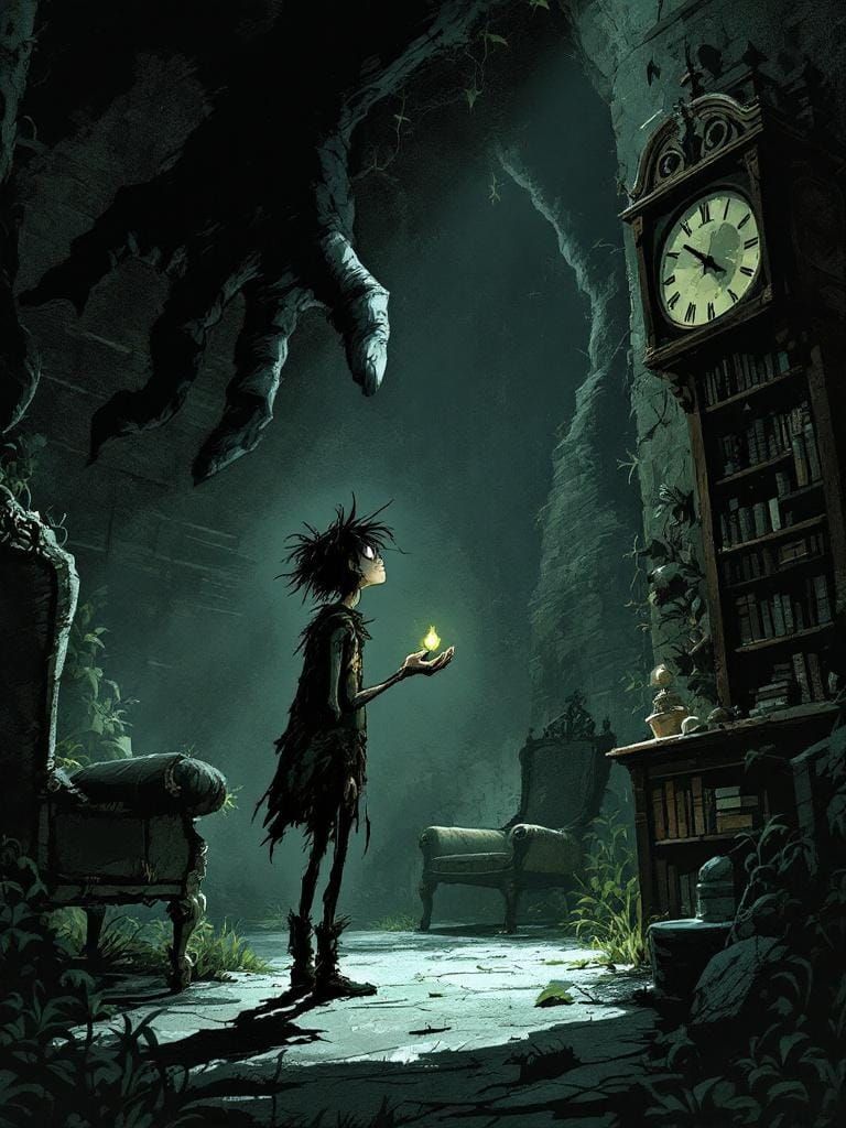 Jack and the Beanstalk: Dark and Moody Illustration