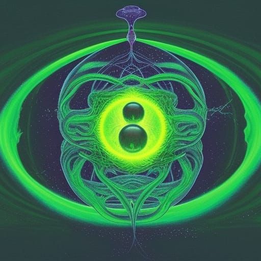 Cosmic Metamorphosis in Surreal, Dreamlike Style