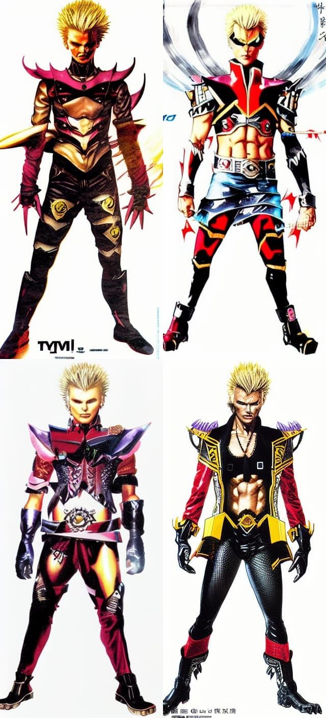 Cyberpunk Super Sentai Villain Inspired by Japanese Illustra...