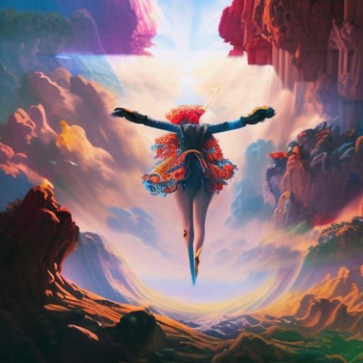 Ethereal Renaissance Masterpiece with Hyper-Detailed Fantasy...