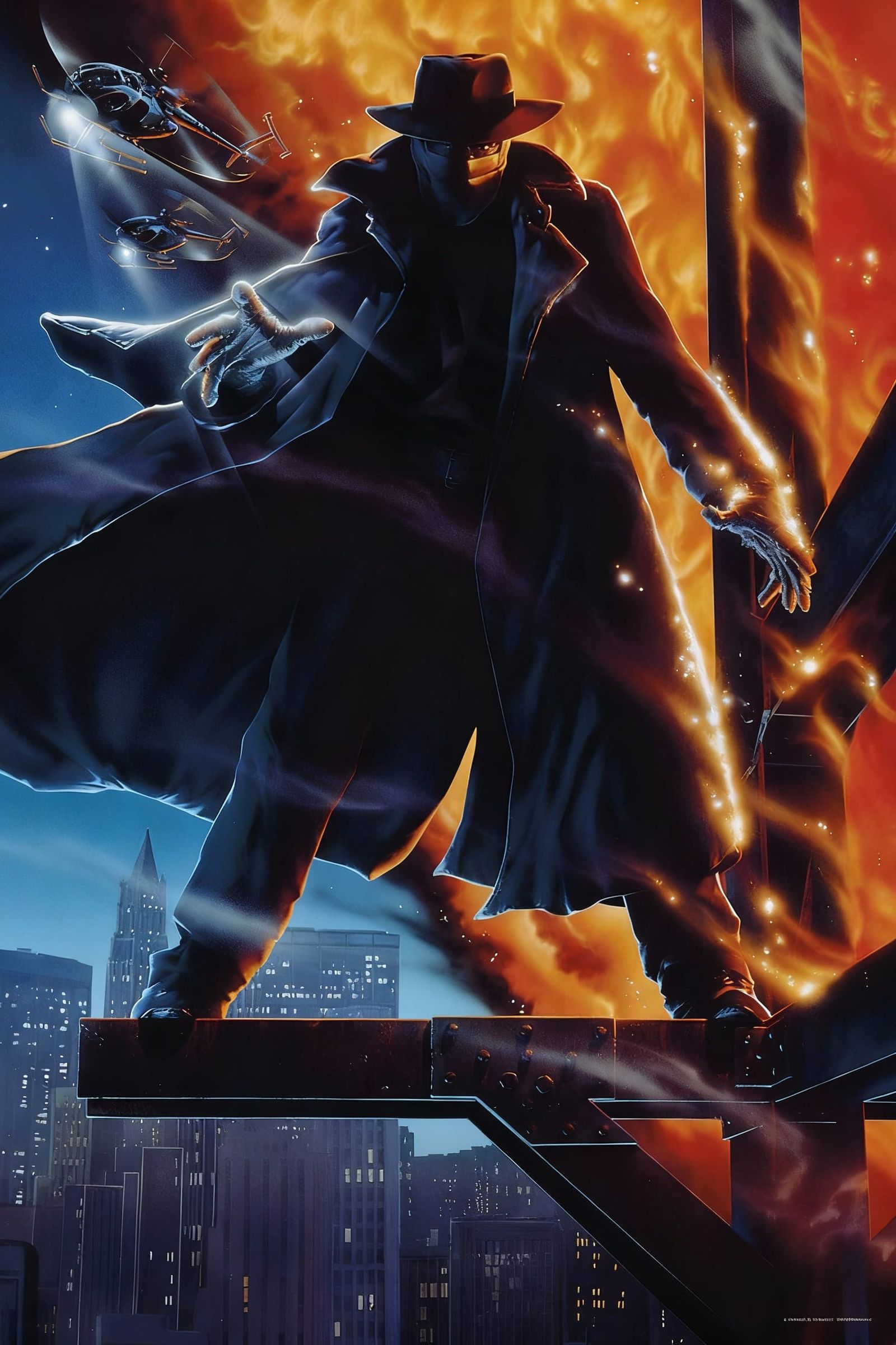 Darkman Character in Dramatic Lighting