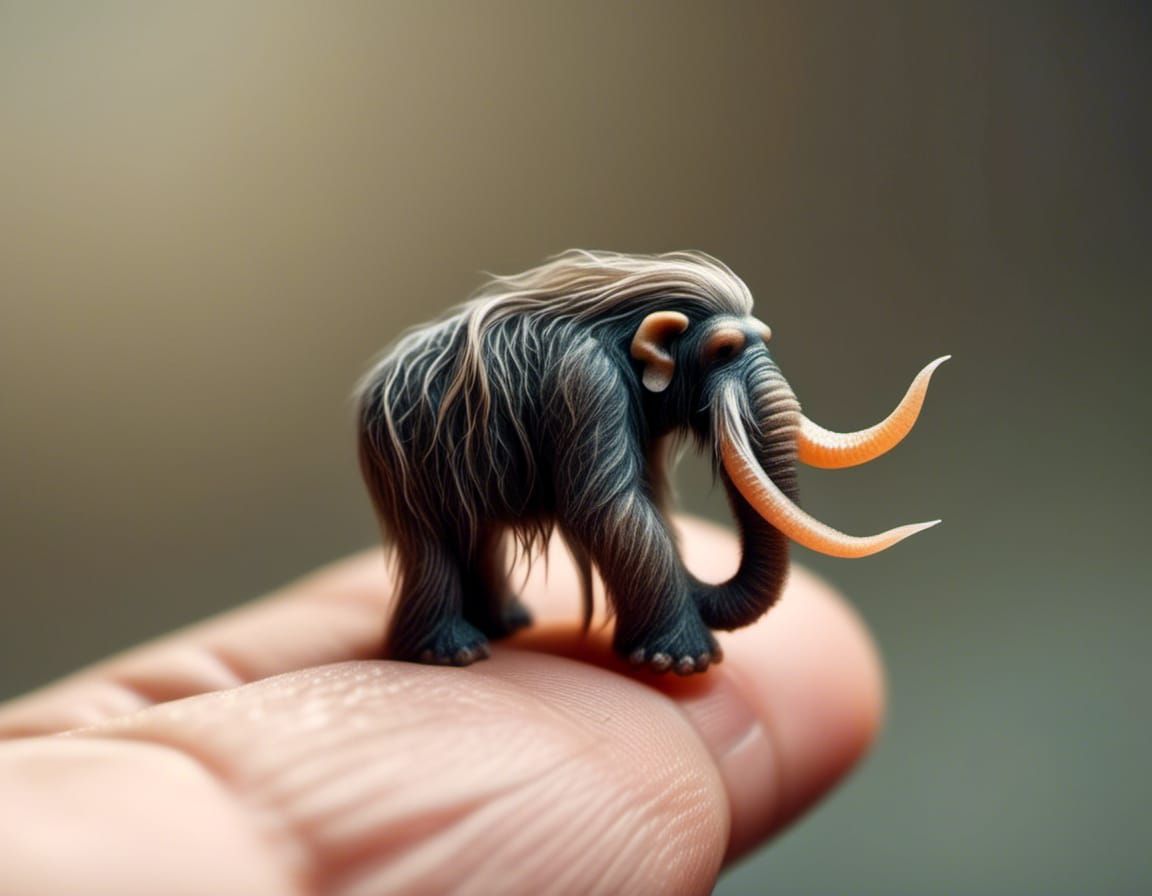 Whimsical Mammoth Miniature World