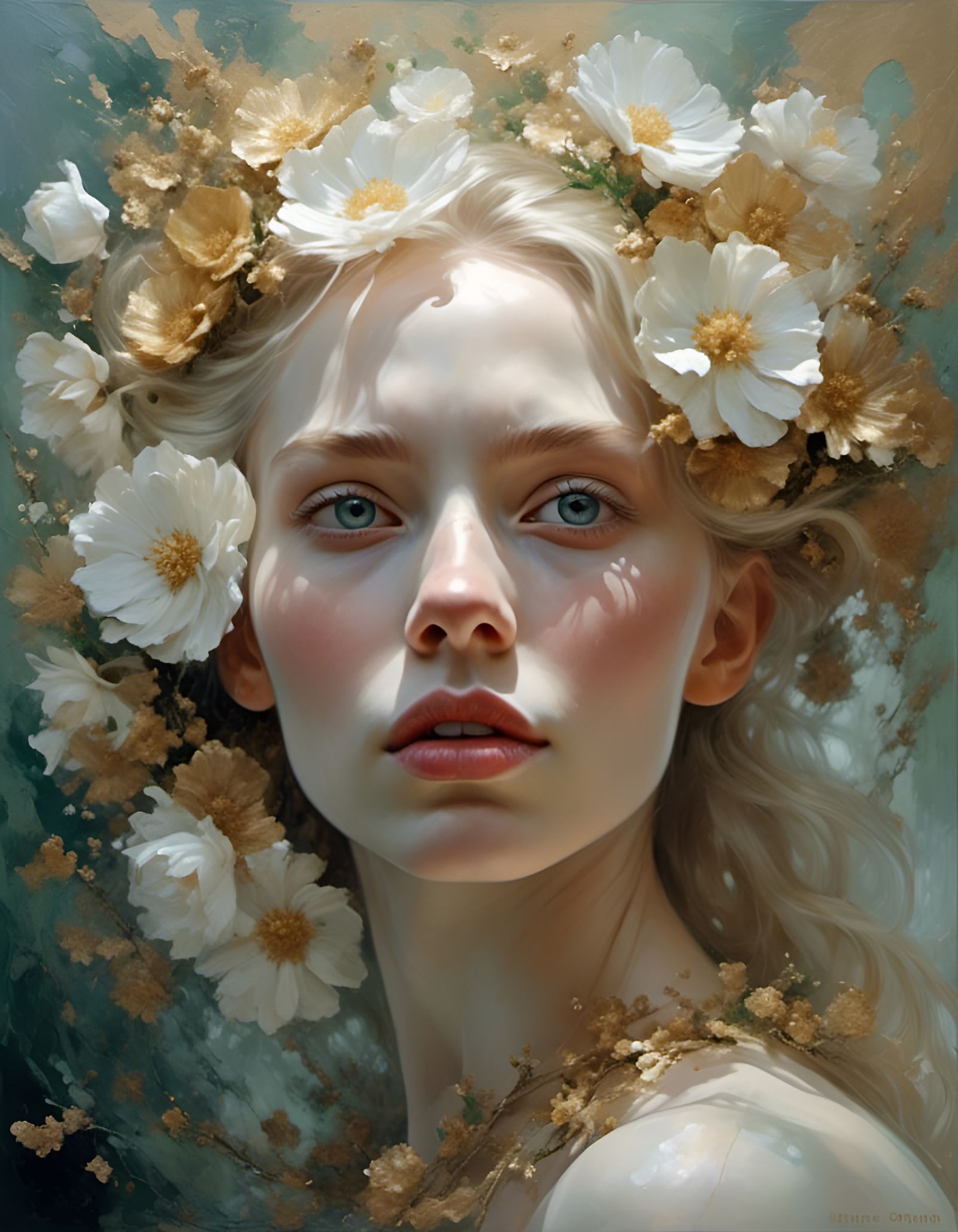 Serene Fantasy Portrait in Soft Dawn Light