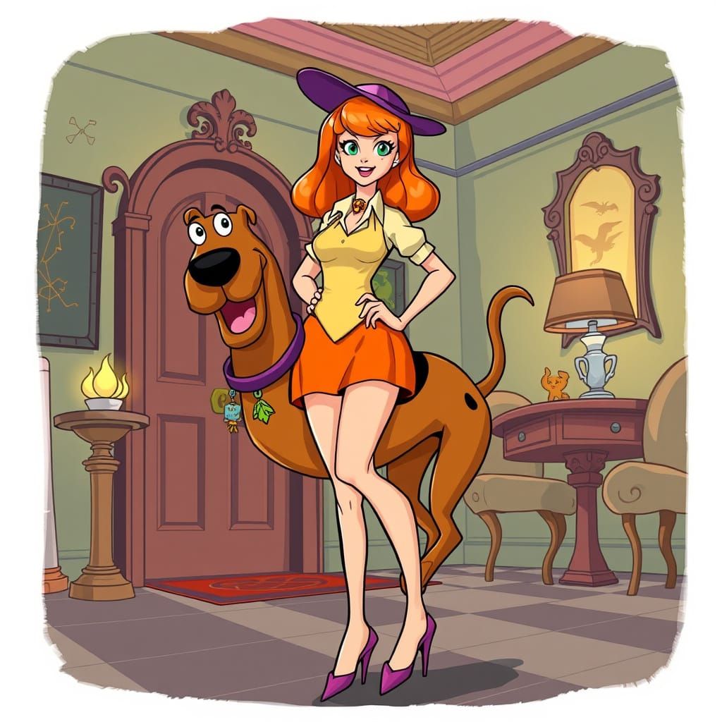 Daphne from Scooby Doo in Spooky Mansion